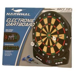 Revolution Electronic Dart Board for use with soft tips. Easy to read scoreboard